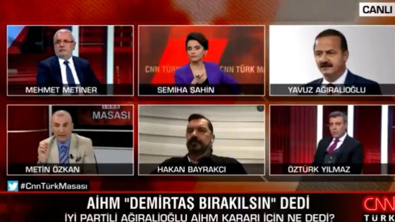 Hakan Bayrakçı Metin Özkan'a sinirlenip CNN Türk canlı yayınını terk etti. Stüdyo buz kesti canlı yayın karıştı