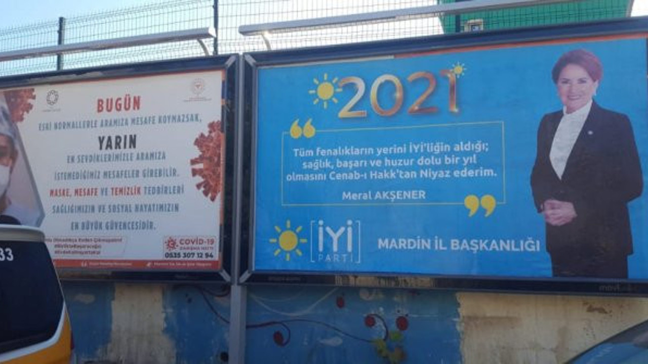 İYİ Parti Mardin İl Başkanlığından Meral Akşener bilboartlı yılbaşı mesajı