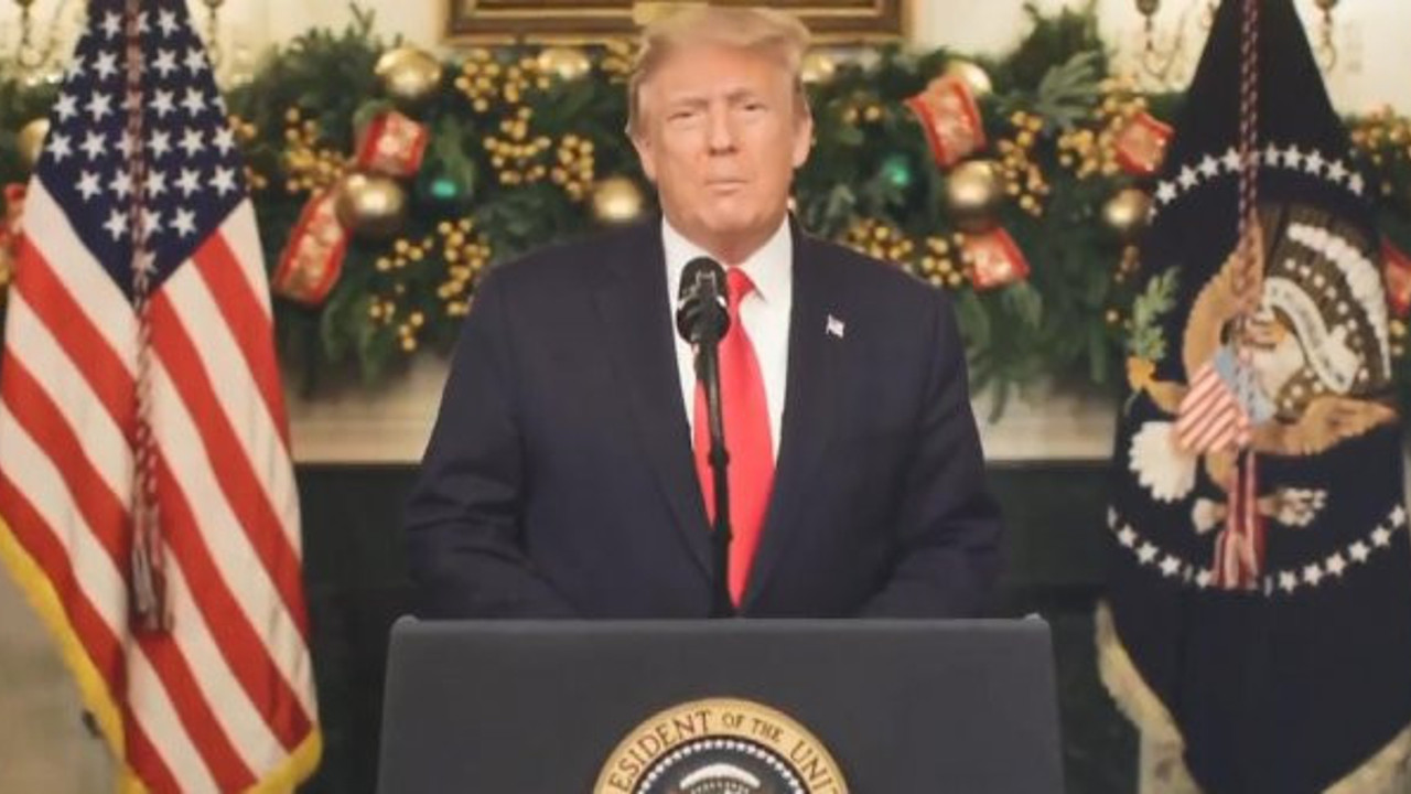 Trump'tan yeni yıl konuşması. Aşı müjdesi verdi