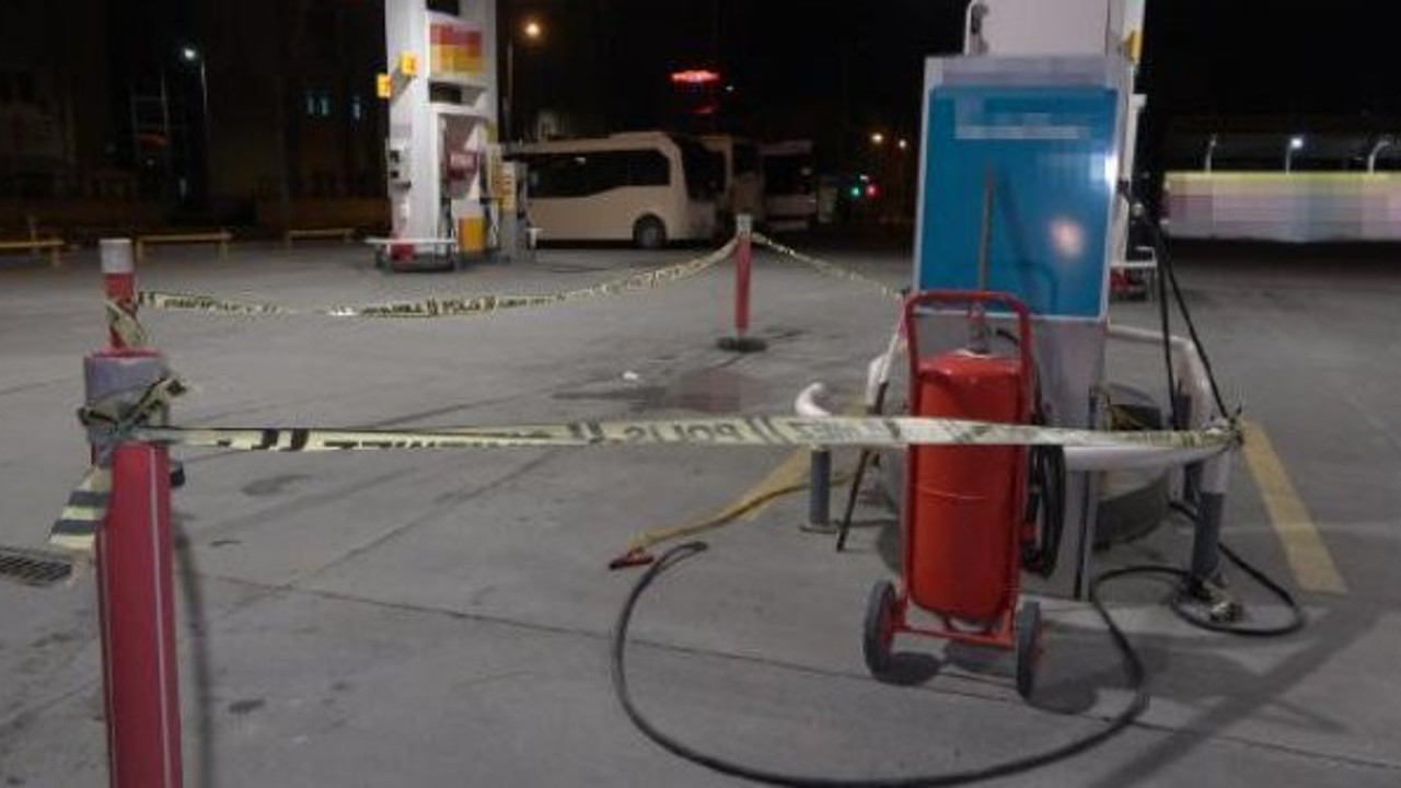 Benzin istasyonunda facianın ucundan dönüldü