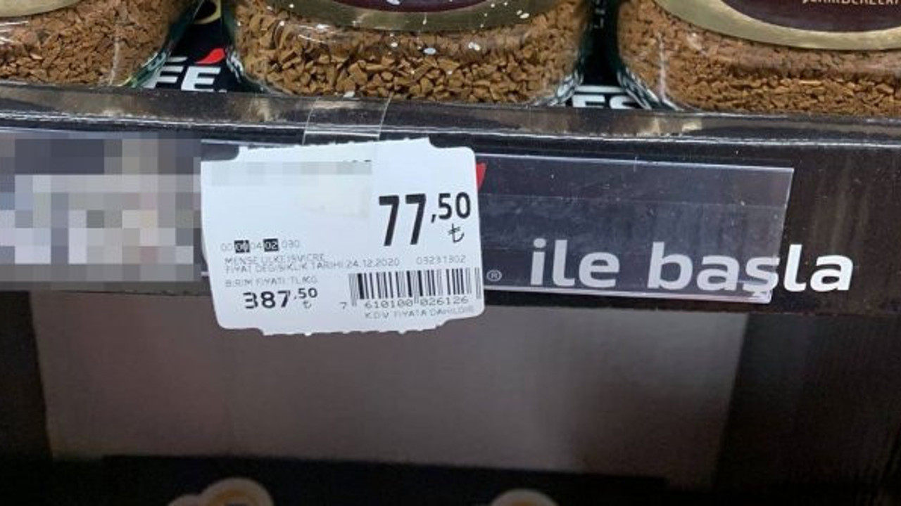 Markette kahve fiyatlarını görenler şok oldu