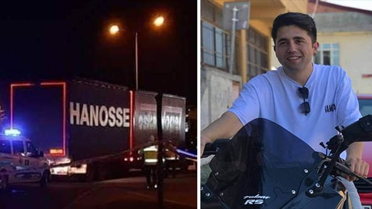 TIR'ın çarptığı motosikletli kurye Akın Akduman yaşamını yitirdi