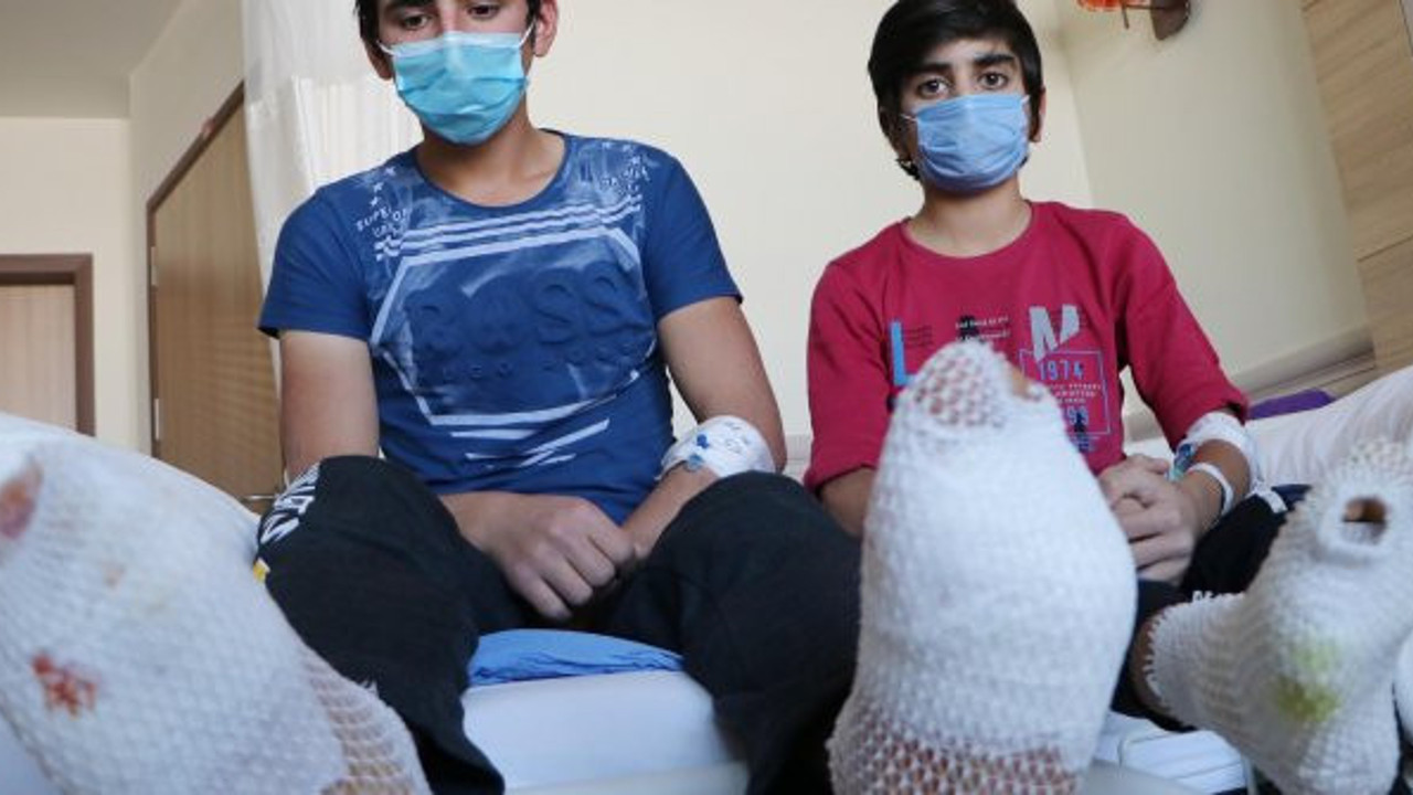 Erzincan'da taşıdıkları yük ayak tabanlarını patlattı. 40 gündür hastanedeler