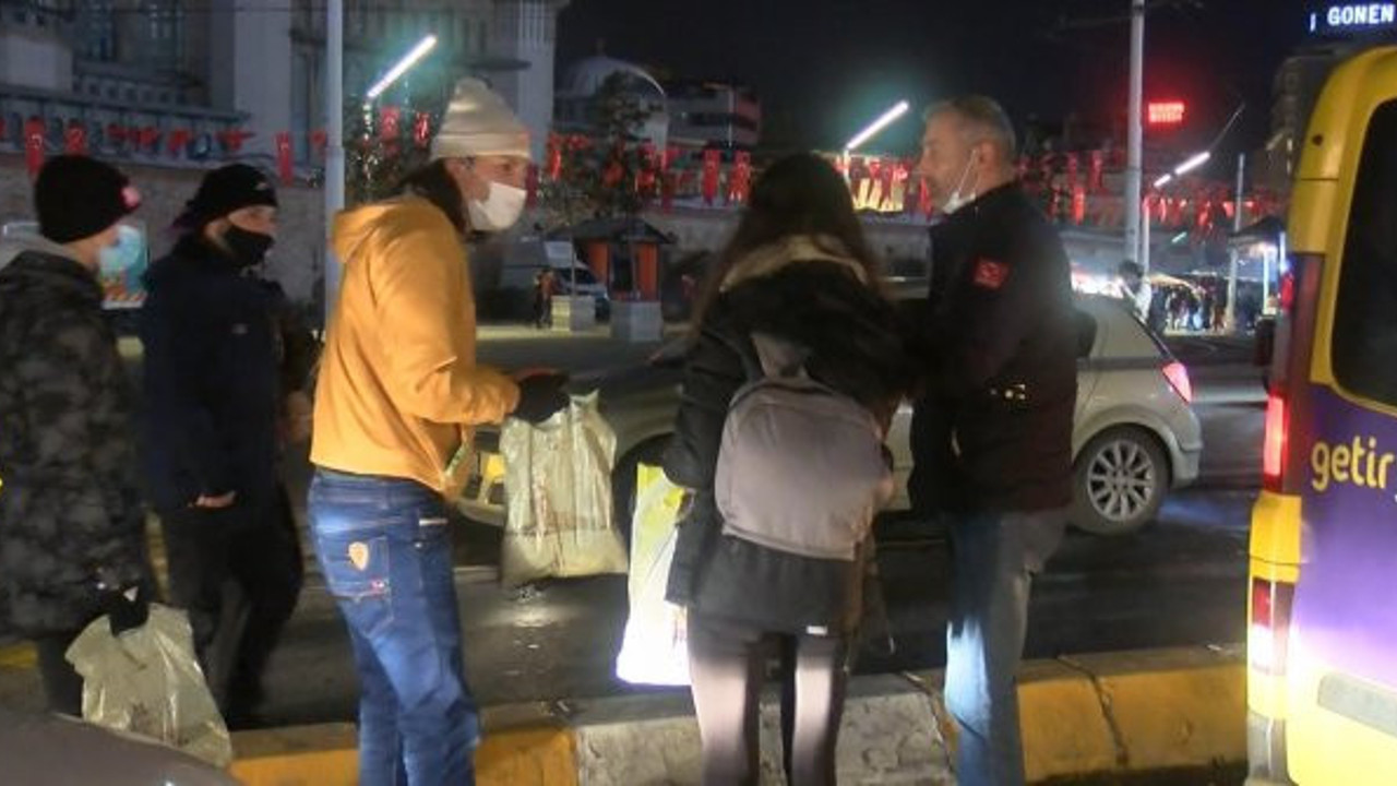 Taksim'de genç kız elini cebine attığında şoku yaşadı