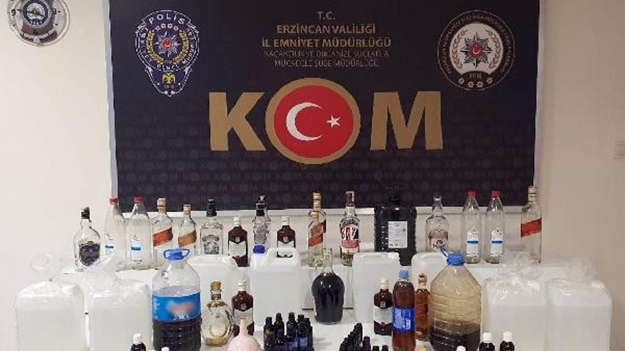 Erzincan'da 'sahte içki' operasyonu; 30 litre etil alkol ele geçirildi