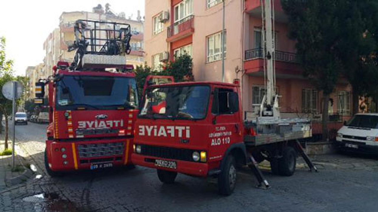 Bu kez itfaiye eri mahsur kaldı