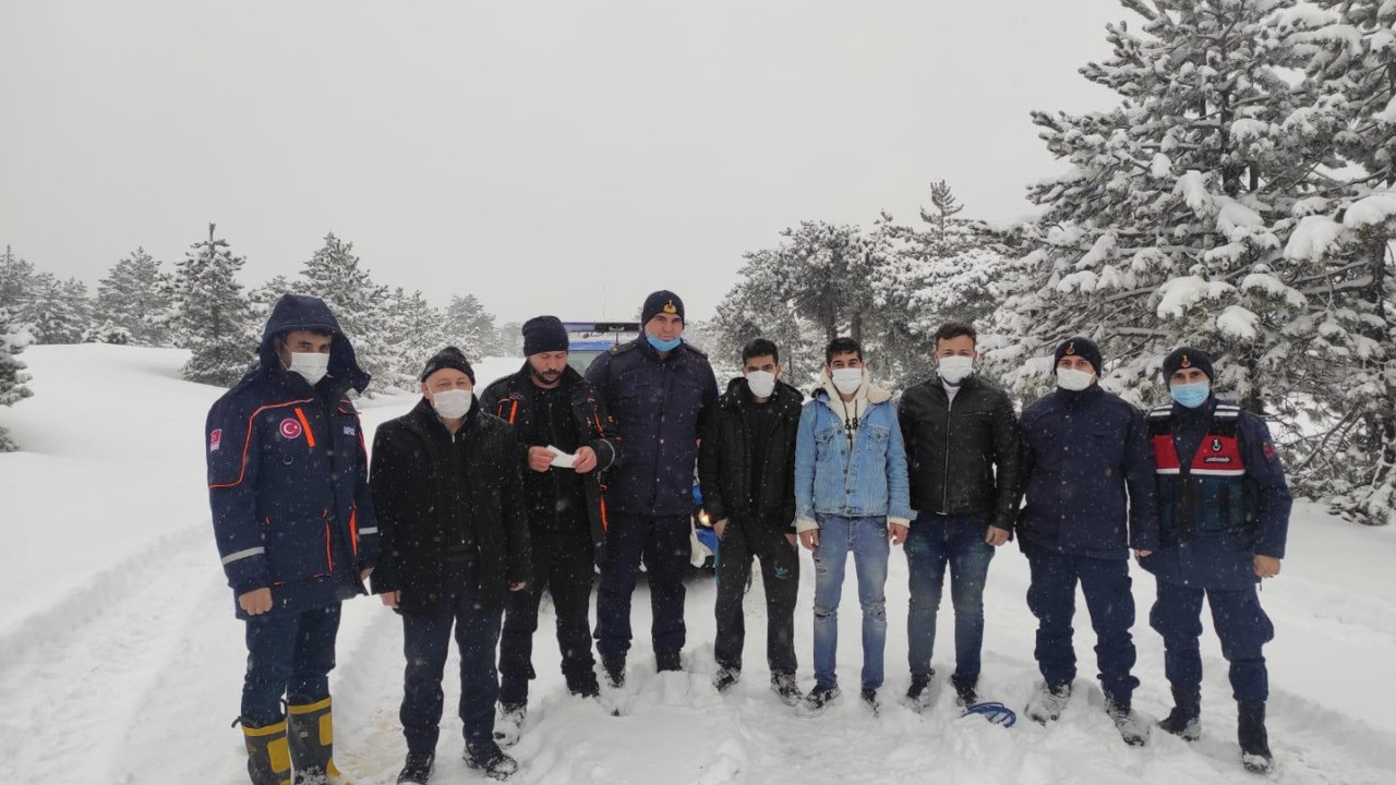 Gençlerin imdatlarına AFAD yetişti