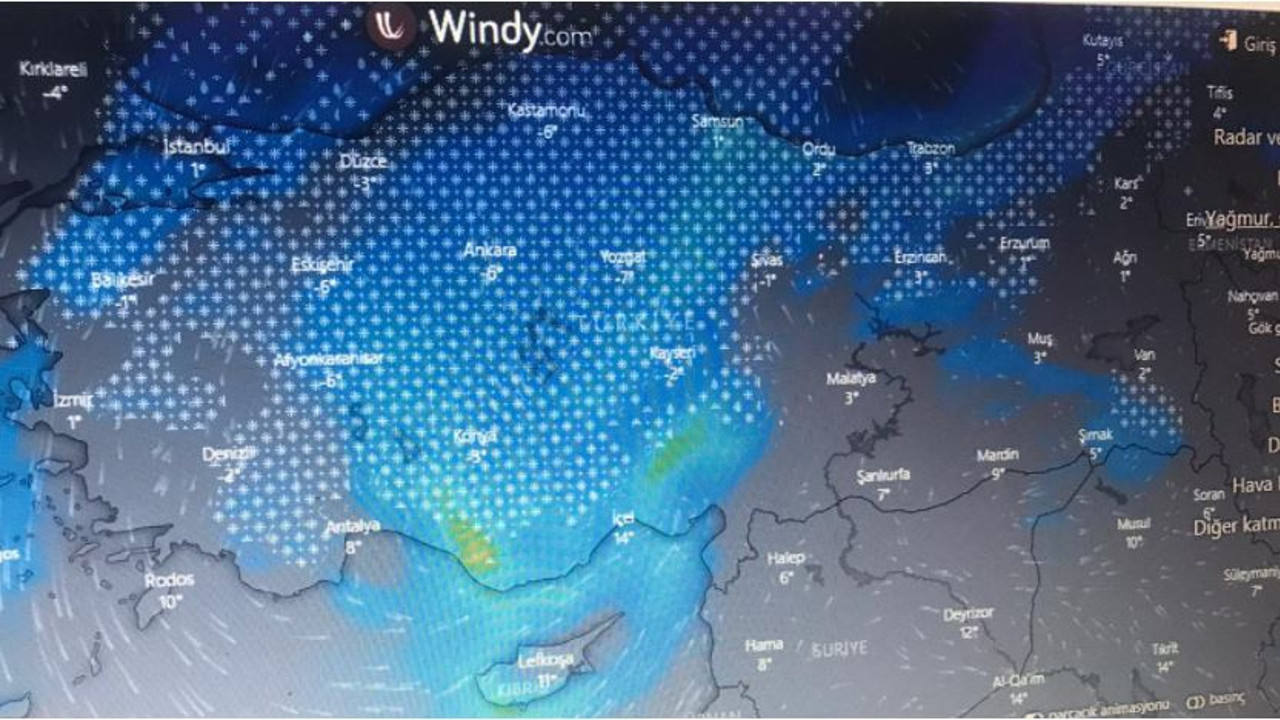 Gece yarısı 03.00'te durum böyle olacak. Herkes tedbirini alsın. Gündüz 11.00 daha fena