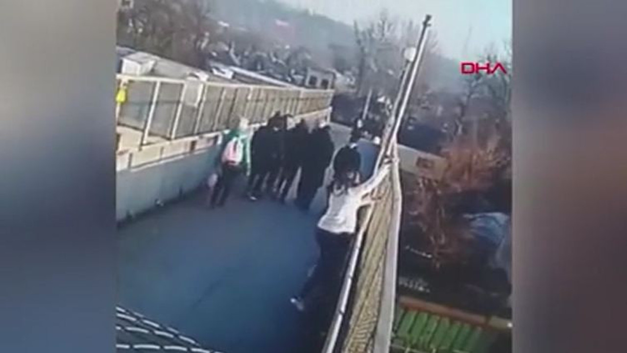 Rusya'da ölüm atlayışını bacağından durdurdu. O anlar kamerada