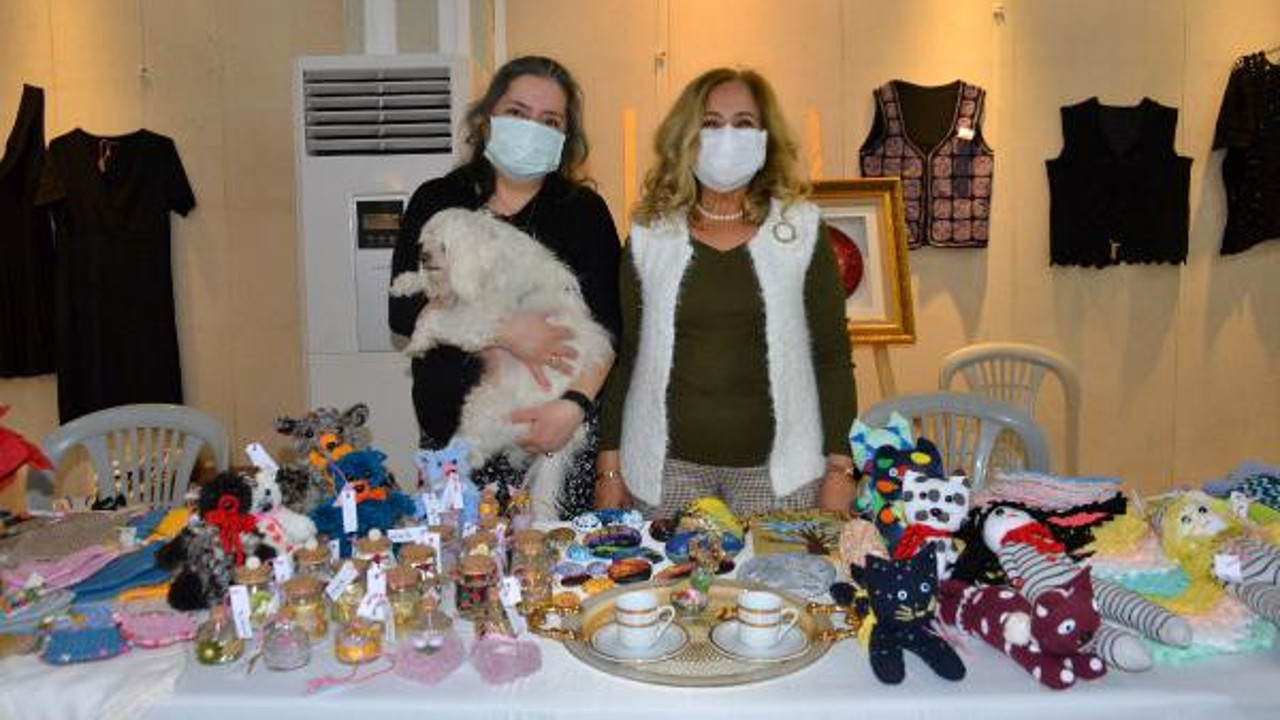 Şiddet mağduru kadınlar için sergi açtılar