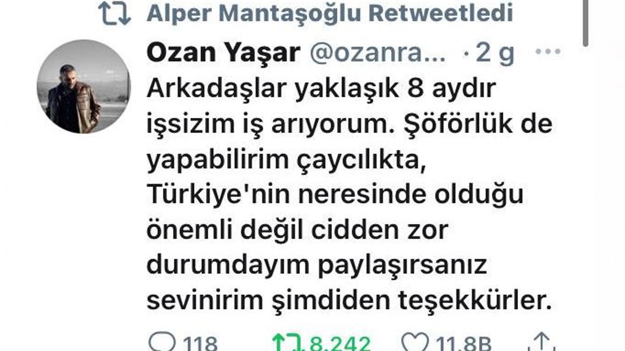 Okursanız gerçeği öğrenirsiniz işsiz gençten kahreden mesaj. İnanırsan TÜİK işsiz sayısını 3 milyon 861 bin açıkladı