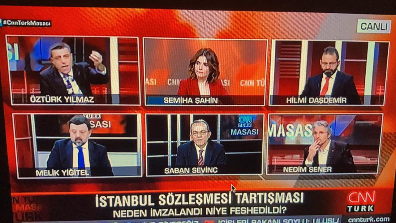 İstanbul Sözleşmesini erkek erkeğe tartıştılar. Sadece moderatörler kadındı