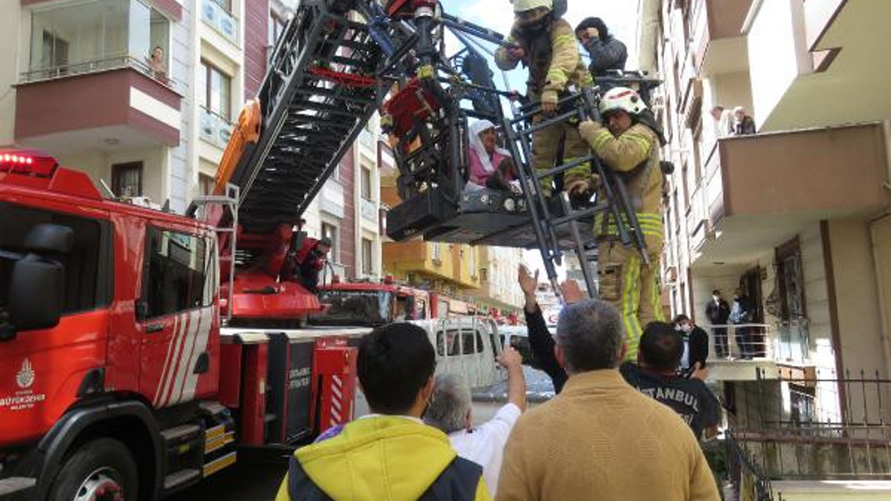 Maltepe'de çıkan yangın paniğe neden oldu