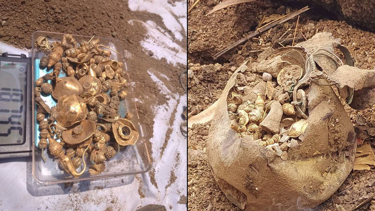 Temel kazısında ortaya çıktı. Köylü kazmayı vurdu küpün içinden çıkanlar çıldırttı