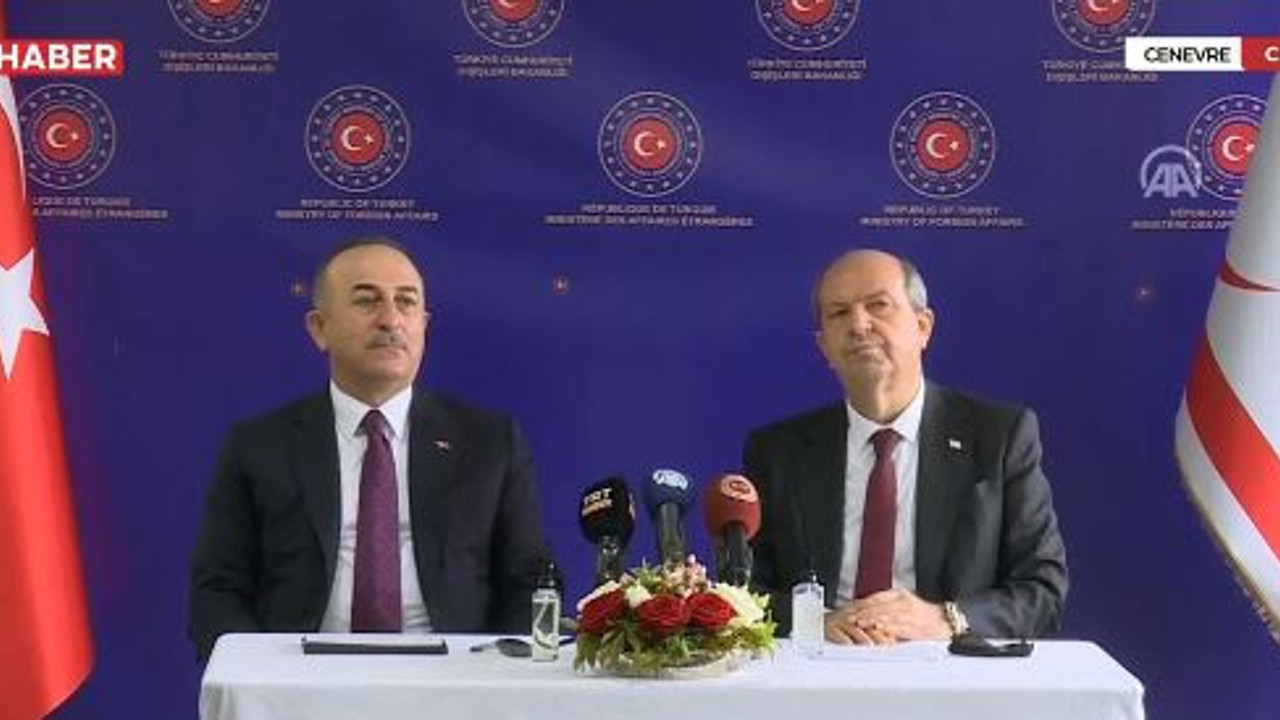 Ersin Tatar ve Çavuşoğlu'ndan Cenevre'de ortak açıklama