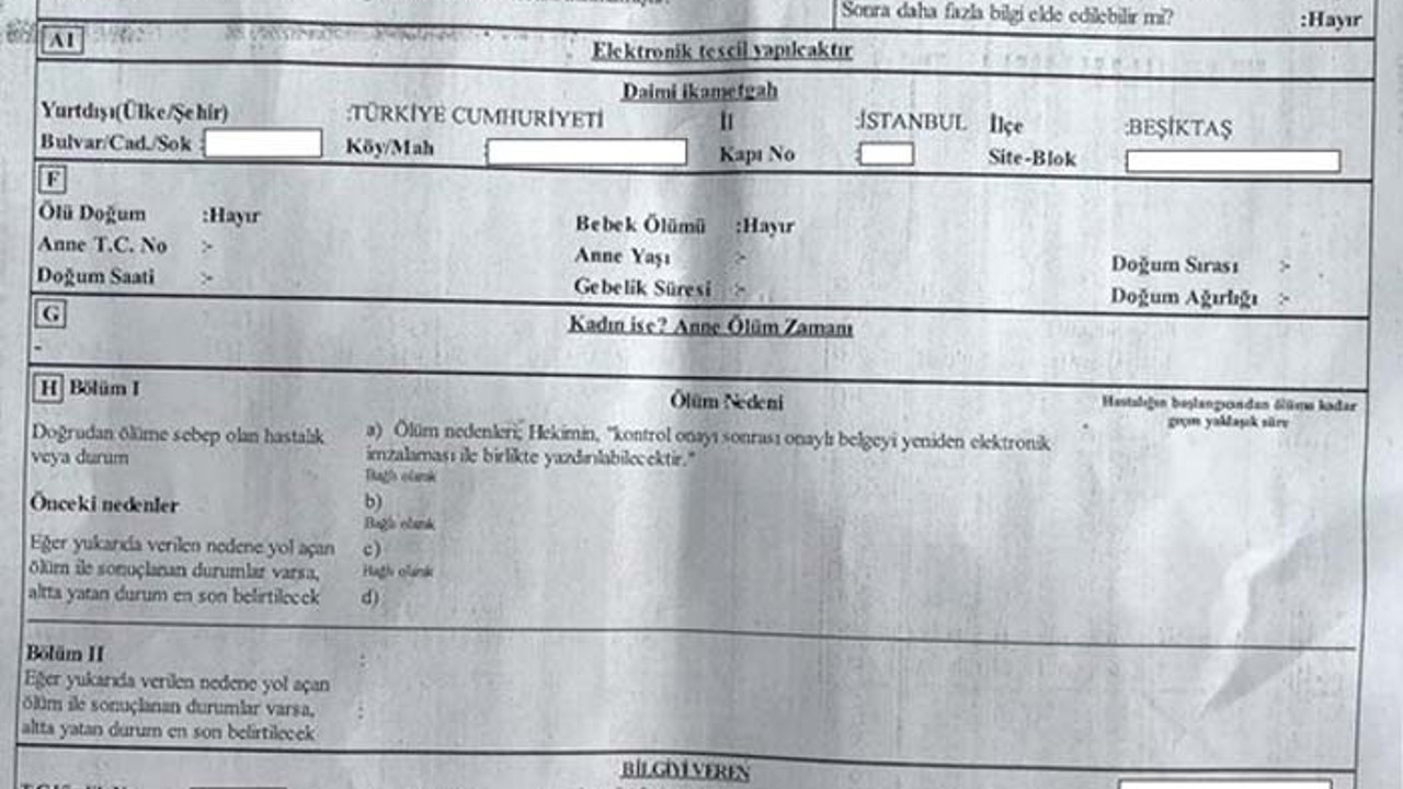 Kardeşinin koronadan öldüğünü söyleyen gazeteci Şükrü Küçükşahin ölüm belgesini göstererek sordu. Neden bu aldatmaca