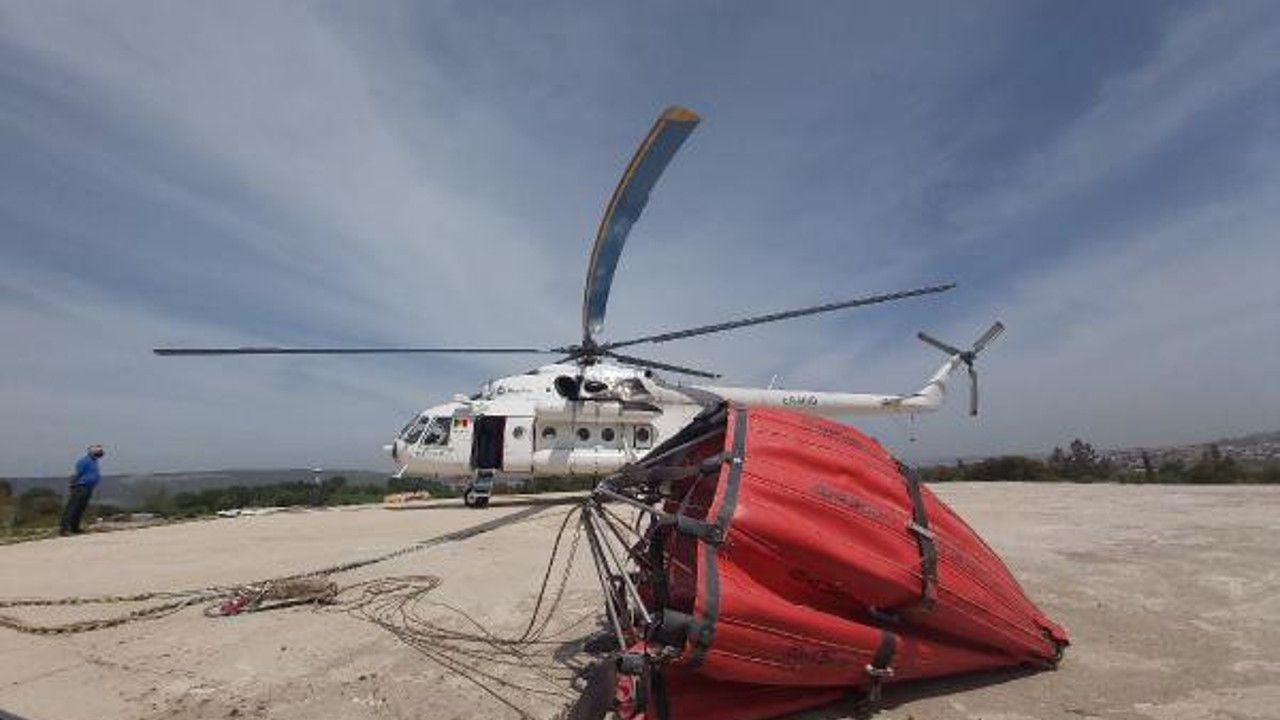 Çanakkale'de yangın helikopteri kullanıma hazır