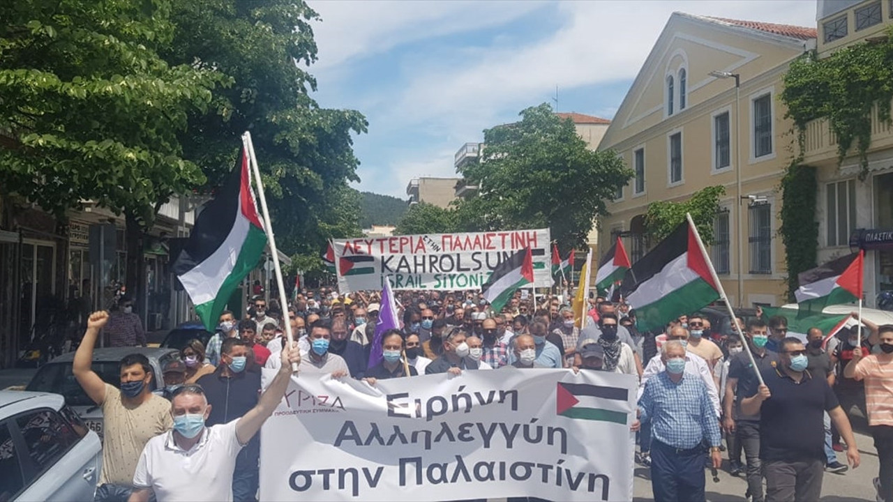 İskeçe'de Filistin’e destek gösterisi