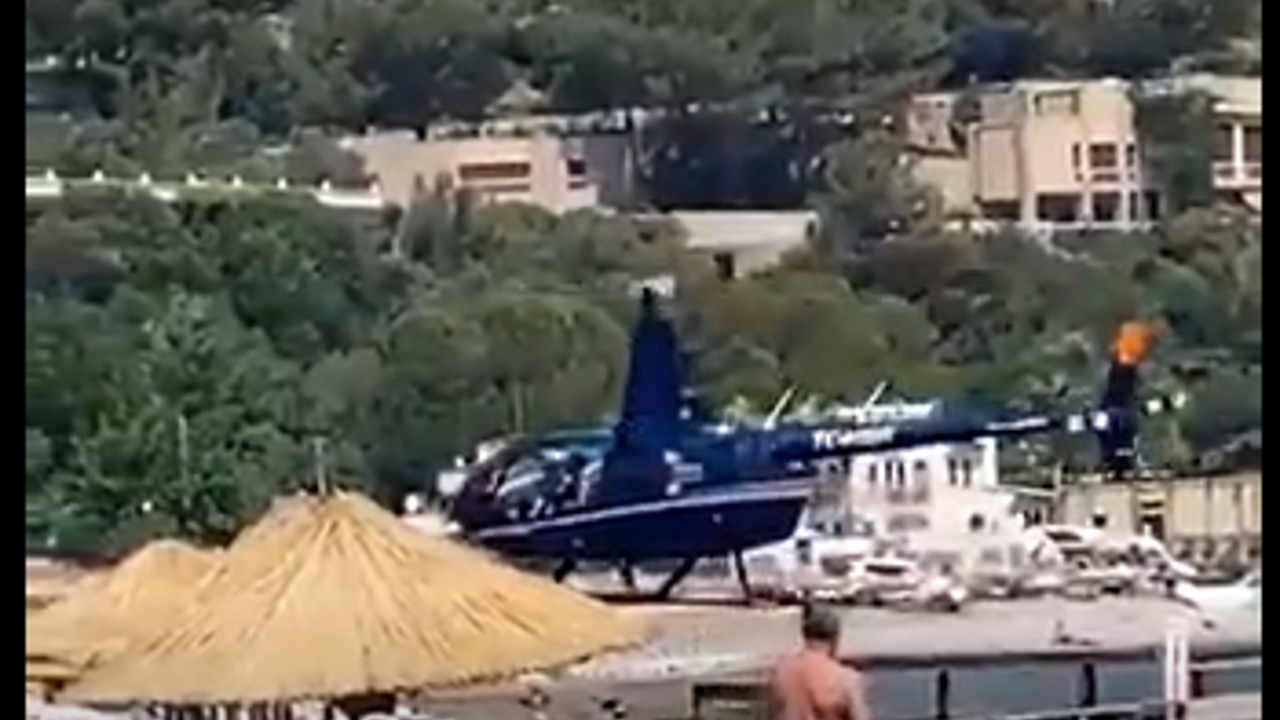 Otele helikopterle müşteri servisi