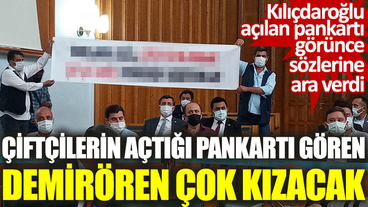 Çiftçilerin açtığı pankartı gören Demirören çok kızacak