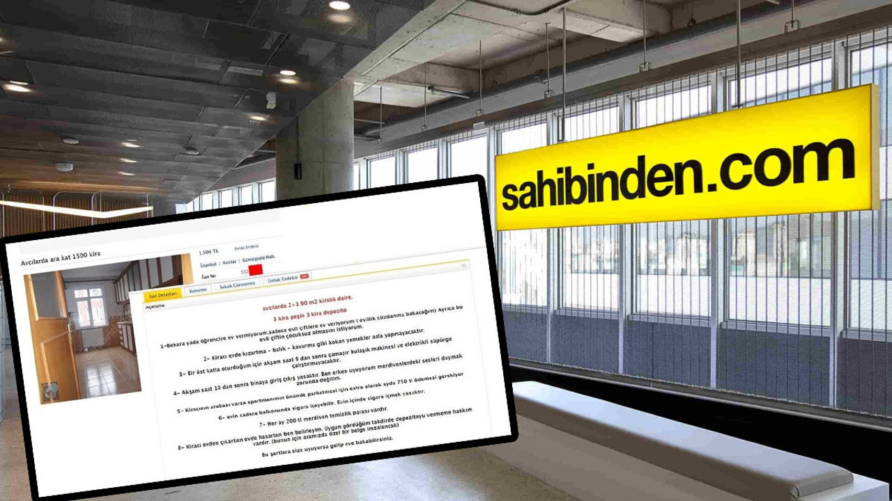 Sahibinden'deki kiralık ev ilanı yok dedirtti. Aynen Sevr antlaşması