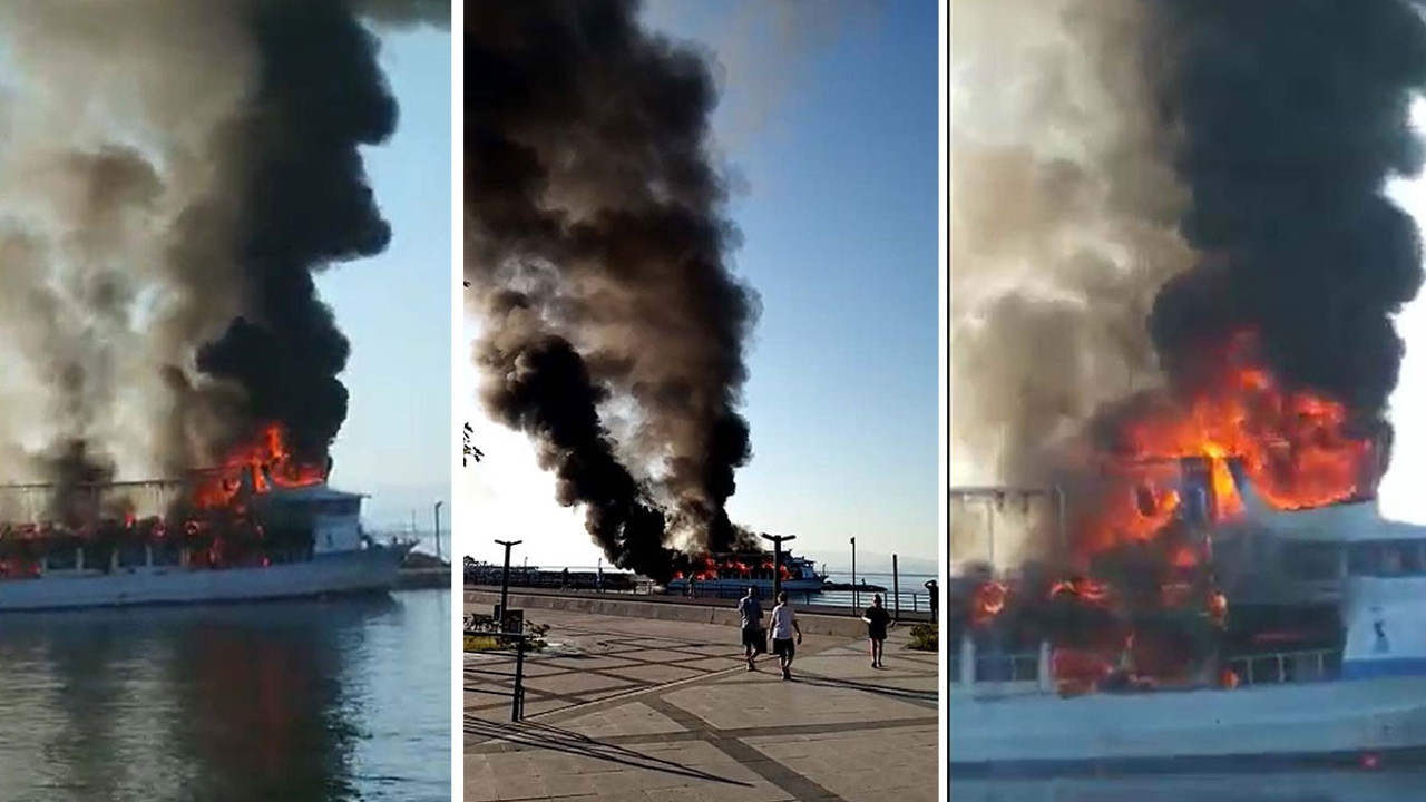 30 Metrelik tur teknesi alev topuna döndü. Yangına uykuda yakalandılar