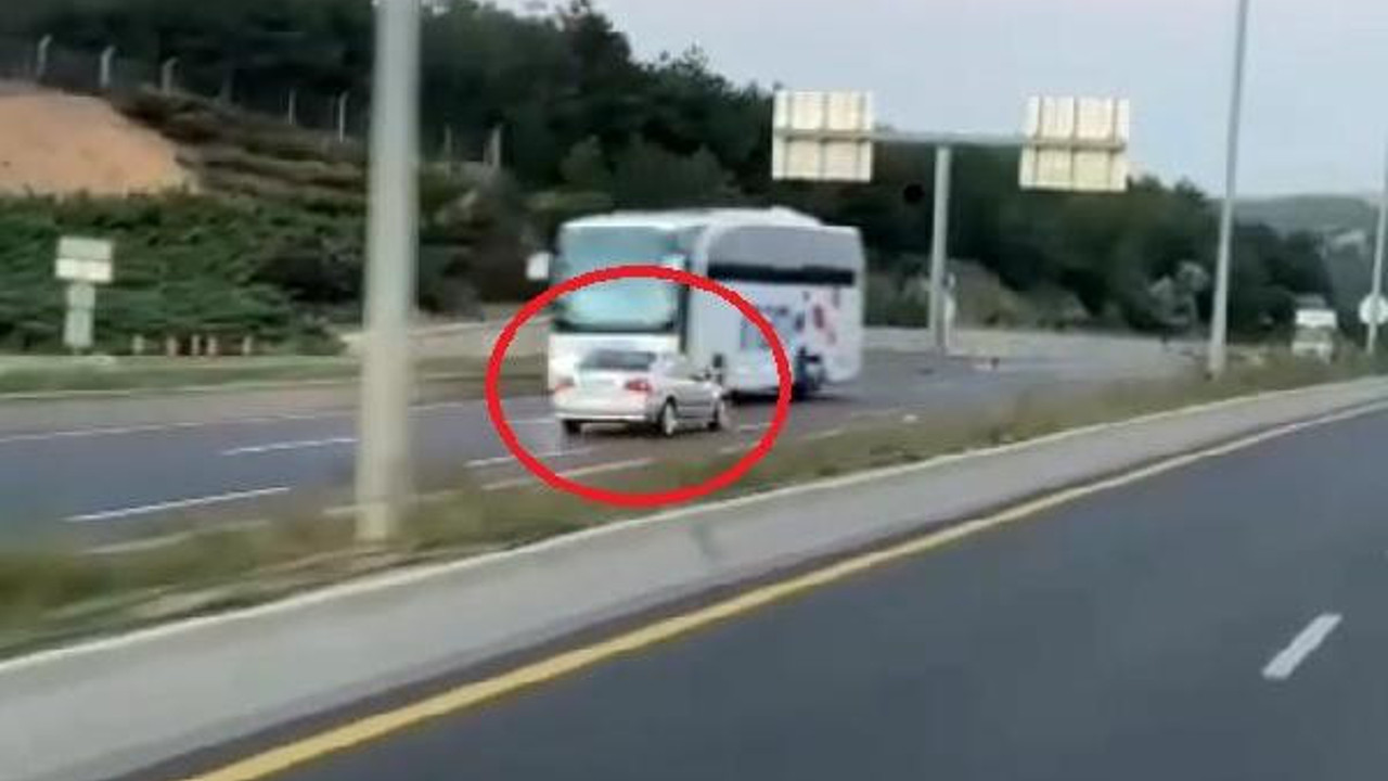 Sürat şeridinde tam gaz. Ters yola girdi yürekler ağza geldi