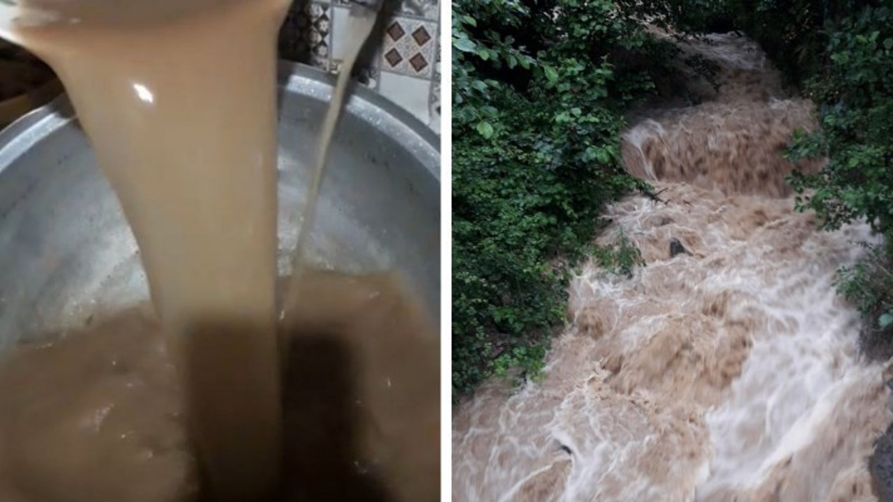 Musluklardan su değil çamur akıyor
