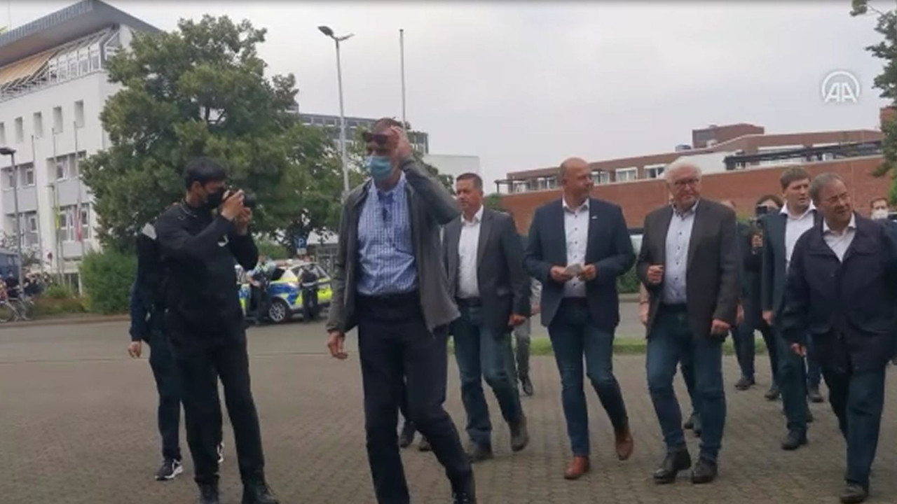 Almanya Cumhurbaşkanı sel bölgesini ziyaret etti