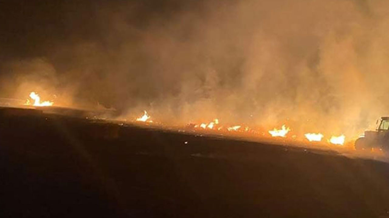 Silivri'de buğday tarlası alevlere teslim oldu