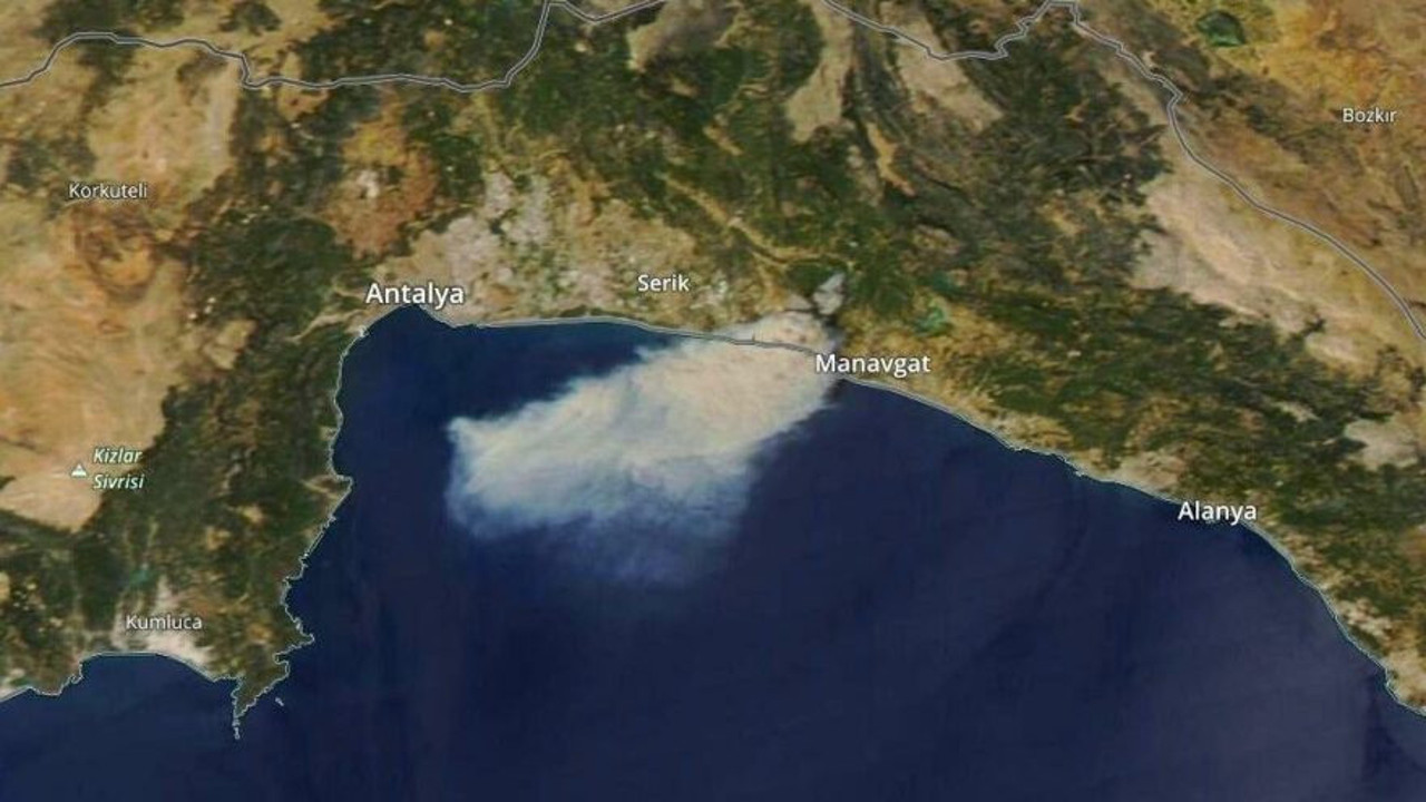 Manavgat'taki yangın uydudan görüntülendi! Korkunç manzara