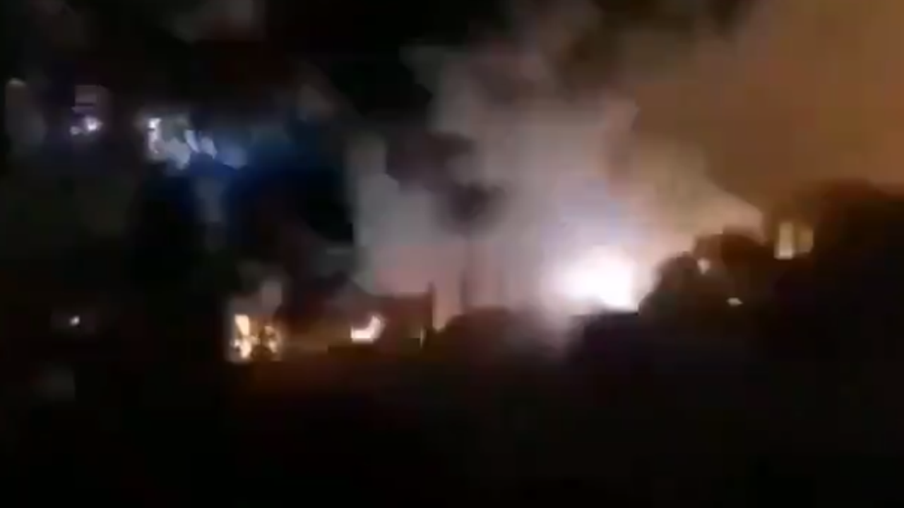 Santral bölgesinde yeni görüntüler geldi. Peş peşe patlama sesleri