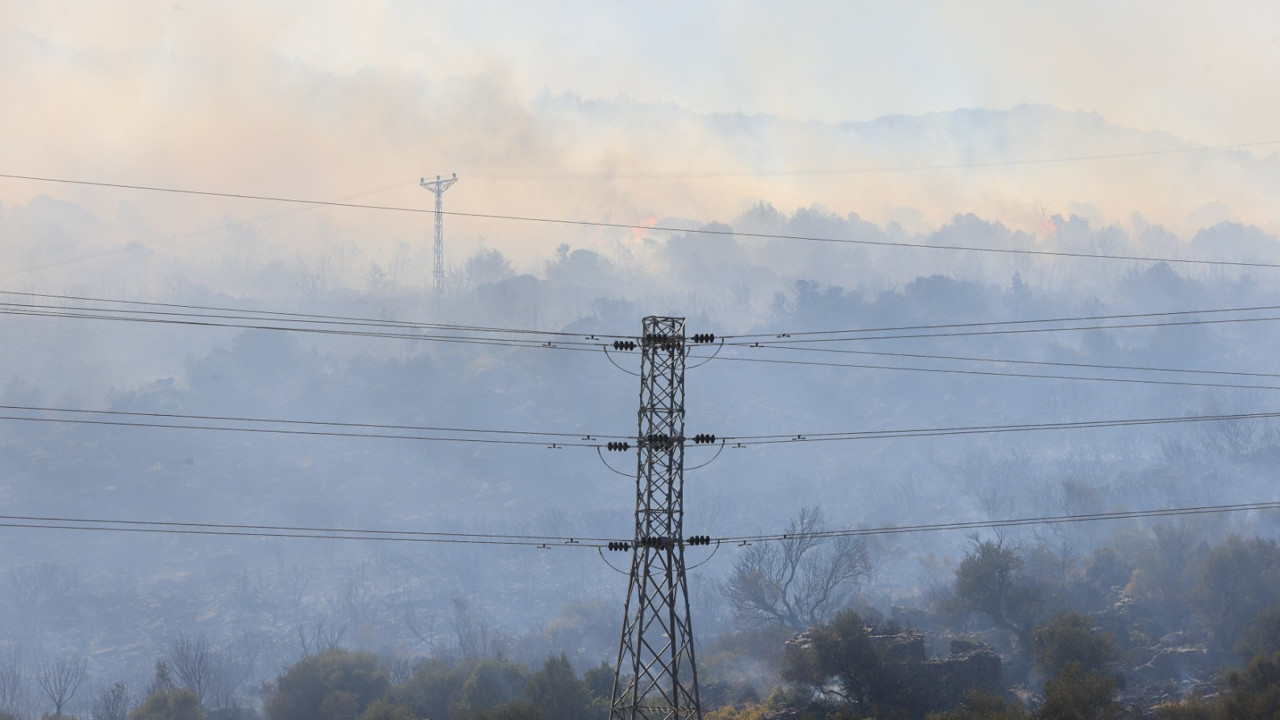 İzmir'de makilik alanda çıkan yangın kontrol altında