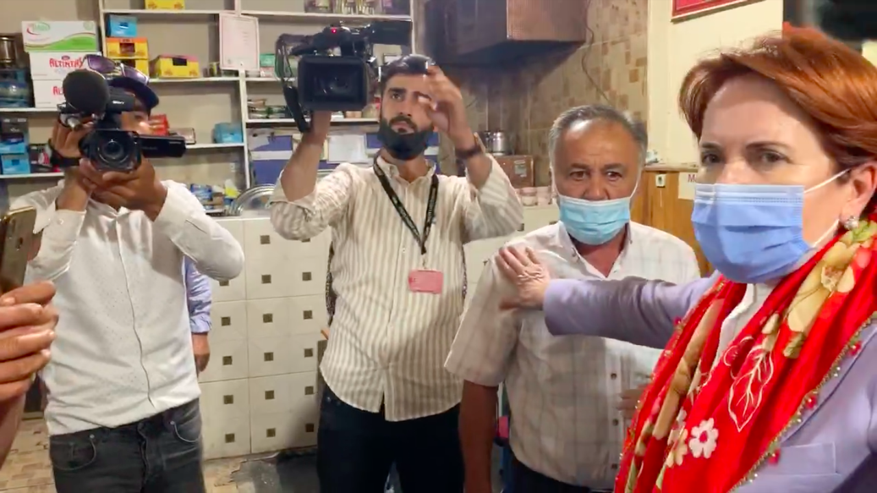 Meral Akşener'e Türkiye'nin gerçeklerinin anlatılmasından rahatsız olan kişi, önce provokasyon yaptı sonra A Haber'e konuştu