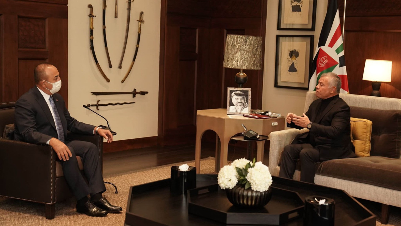 Bakan Çavuşoğlu, Ürdün Kralı ile görüştü