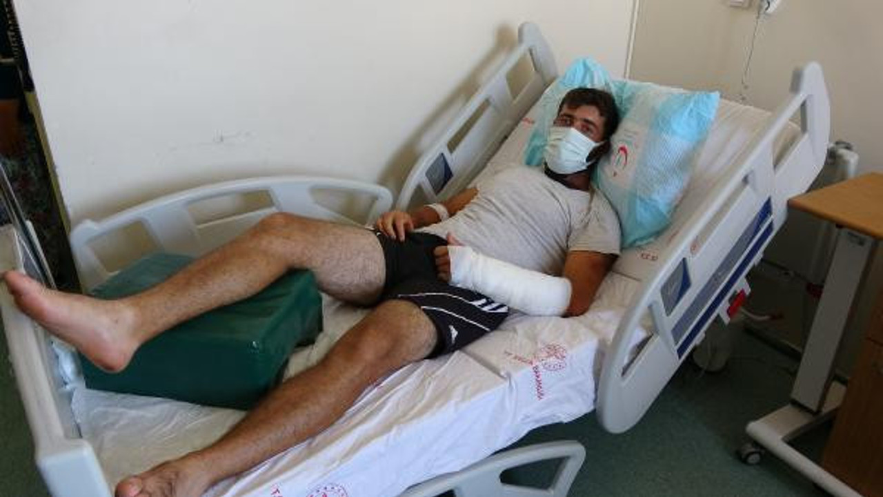 Orman yangınına giden işçiye ayı saldırdı