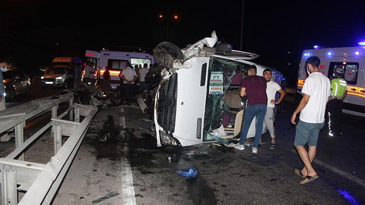 Kocaeli'de işçi servisi kazası: 7 yaralı