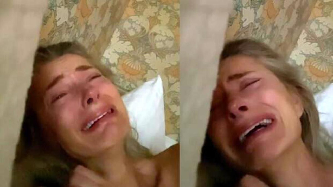 Hüngür hüngür ağlayıp sosyal medyada paylaştı