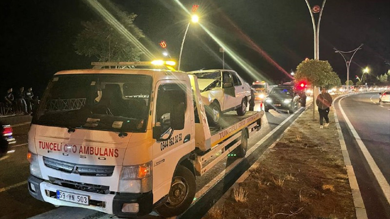 Domuz sürüsü zincirleme kazaya neden oldu: 2 yaralı