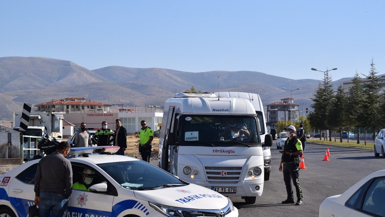 Konya'da okul servislerine denetim