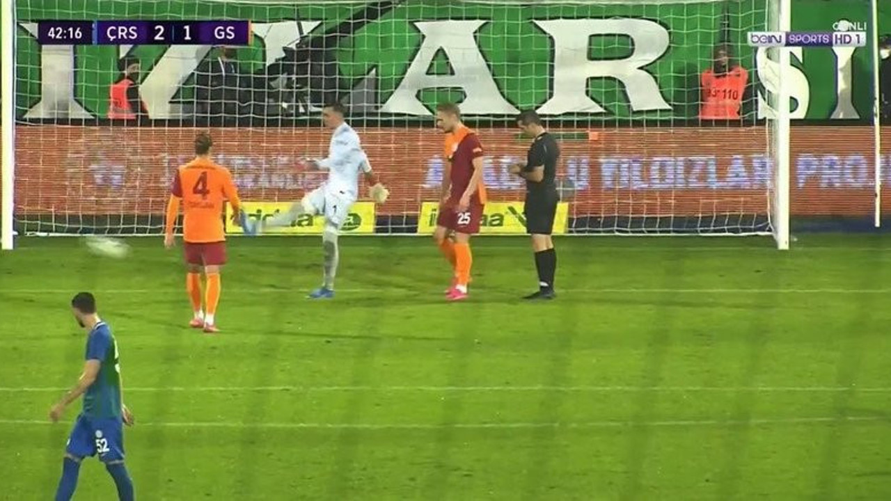 Rize’nin ilk golünde GS'yi, GS’nin üçüncü golünde Rize’yi yedi. Atılması gereken Muslera'yı atamadı