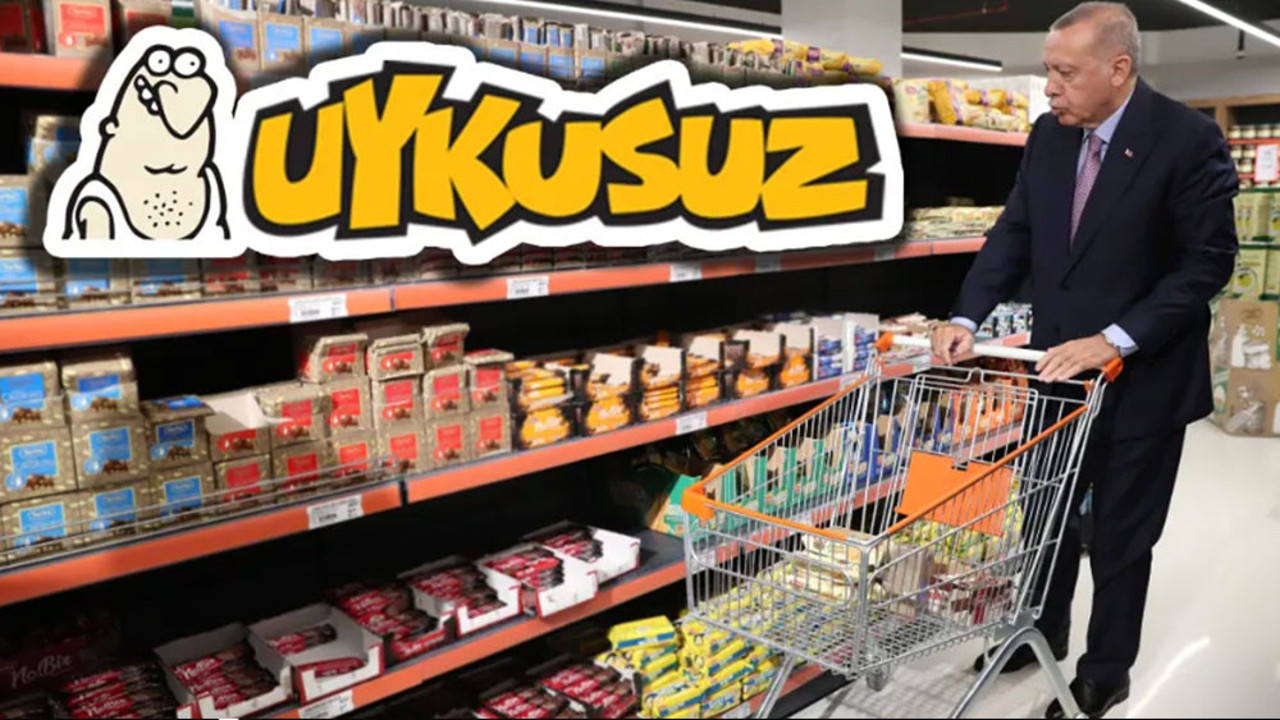 Erdoğan'ın market alışverişi Uykusuz Dergisi'nin kapağında