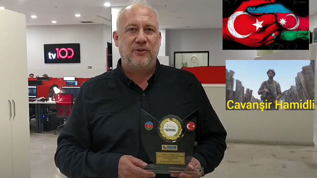 Gazeteci Burak Ersemiz başarı ödülünü Azerbaycan şehidinin ailesine gönderdi