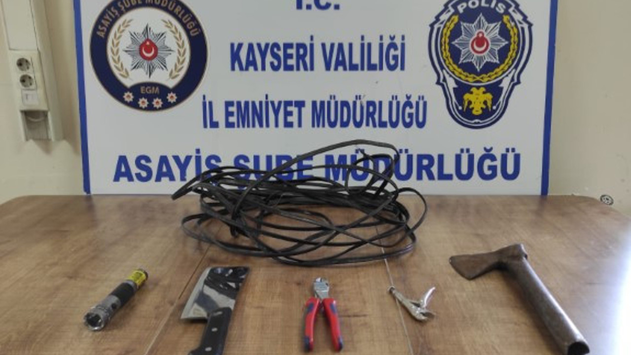 100 bin TL değerinde kablo çaldı, tutuklandı