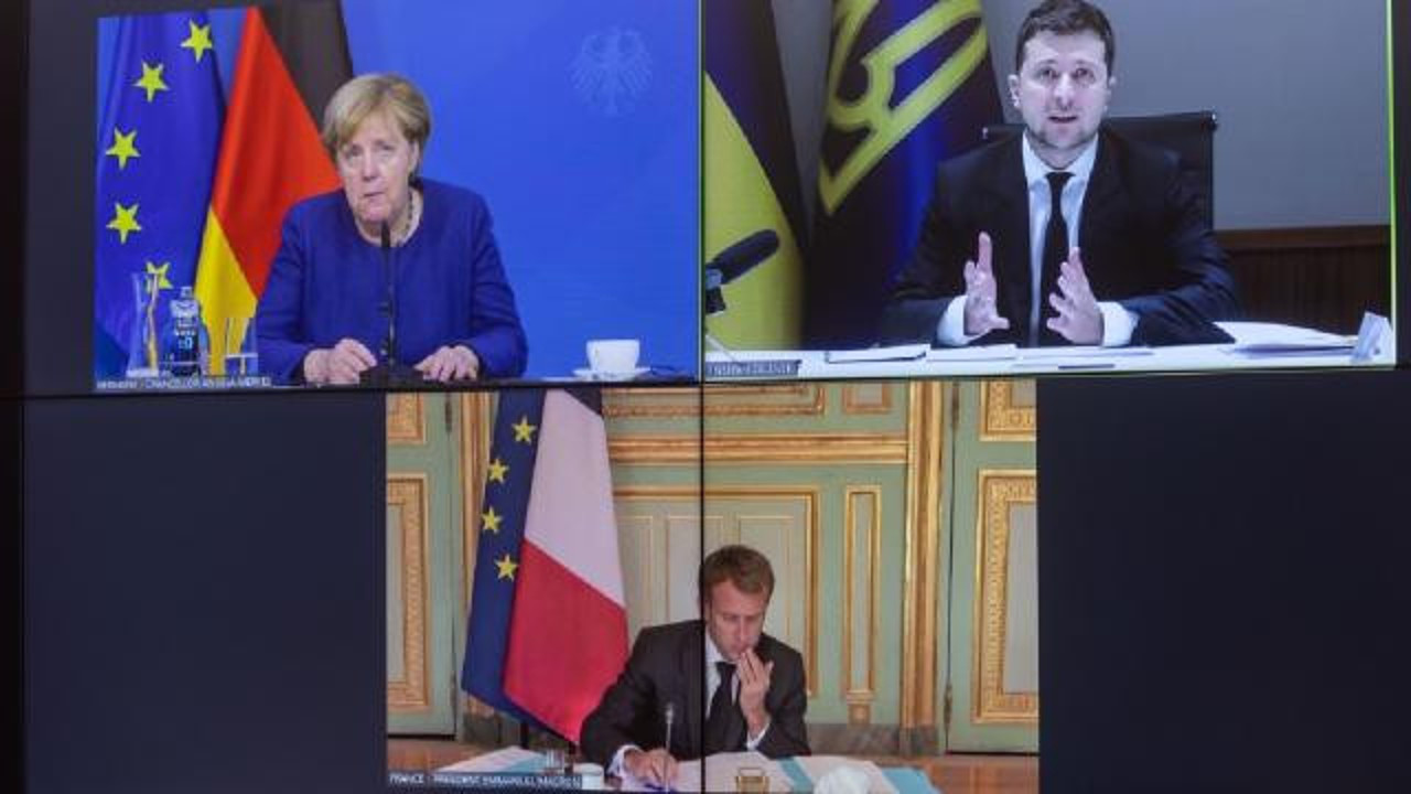 Zelenskiy Macron ve Merkel görüştü