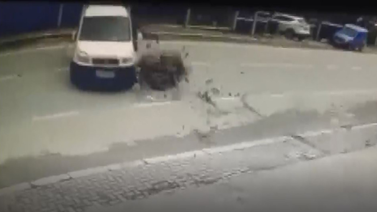 Camda asılı kaldı. Beykoz'da feci kaza