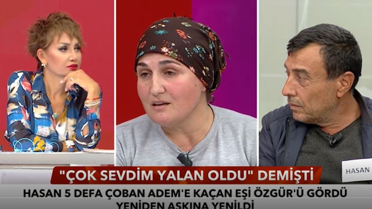 5 defa çobana kaçan karısını canlı yayında affetti