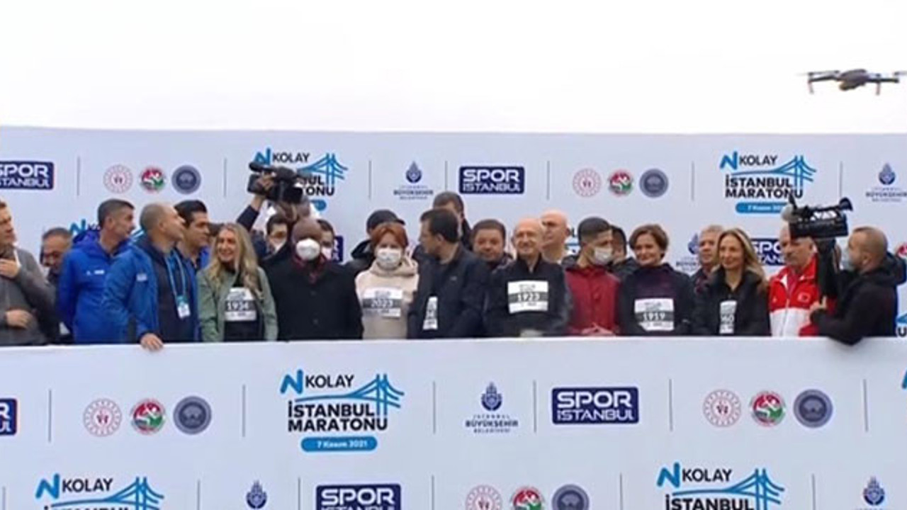 İstanbul Maratonu'nda Millet İttifakı'ndan numaralı mesaj! Pazar sabahı böyle başladı