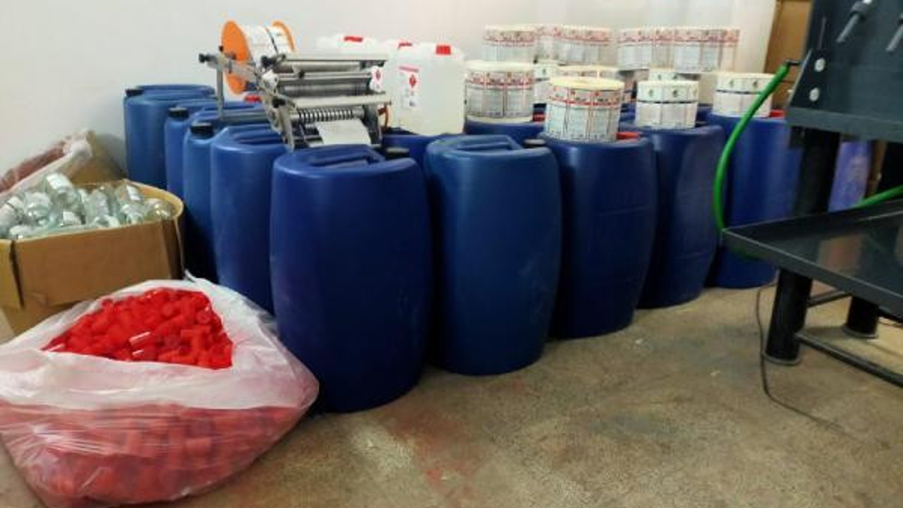 Sahte alkol imalathanesine baskın