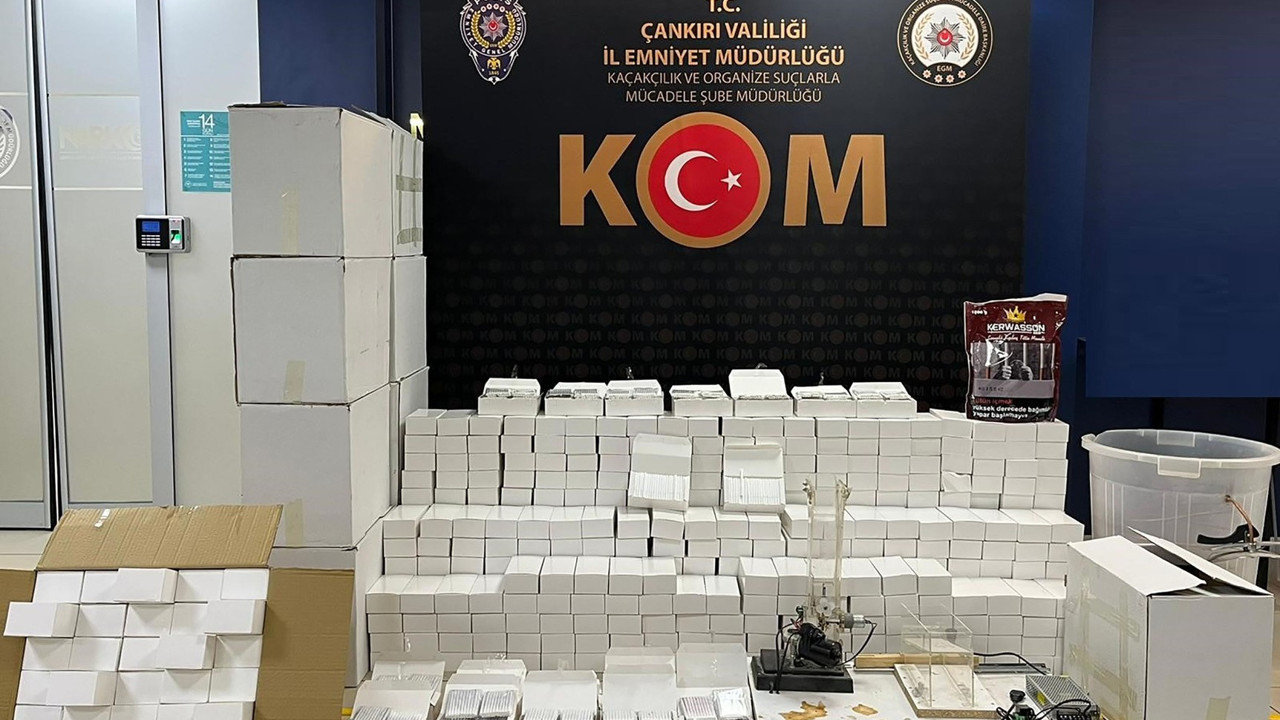 Çankırı'da 112 bin 600 makaron ele geçirildi